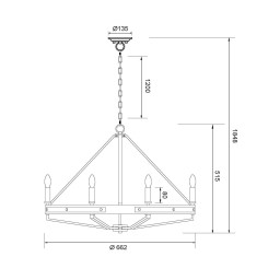 Подвесная люстра WERTMARK WE586.06.503
