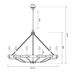 Подвесная люстра WERTMARK WE586.12.023