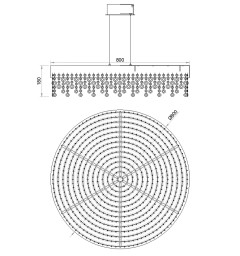 Подвесная люстра WERTMARK WE164.08.003