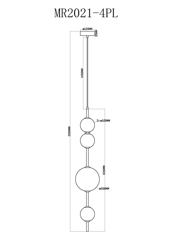 Подвесной светильник MyFar MR2021-4PL
